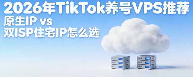 2026年TikTok养号VPS推荐：原生IP vs 双ISP住宅IP怎么选
