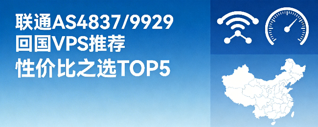 联通AS4837/9929回国VPS推荐：性价比之选TOP5