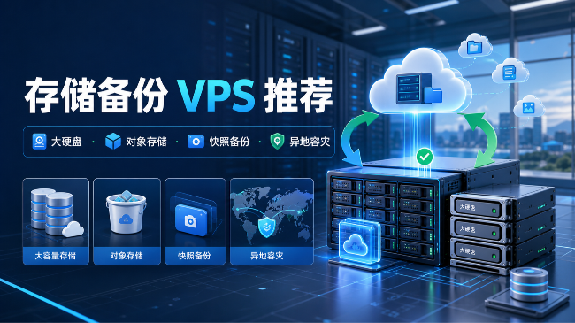 存储备份 VPS 推荐：大硬盘 VPS、对象存储和快照备份怎么选
