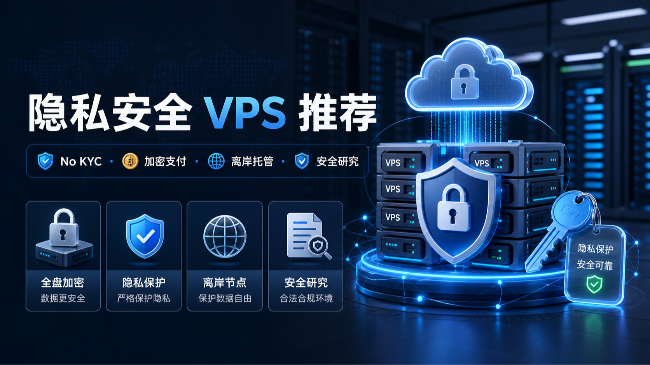隐私安全 VPS 推荐：No KYC、加密支付、离岸托管和安全研究环境怎么选