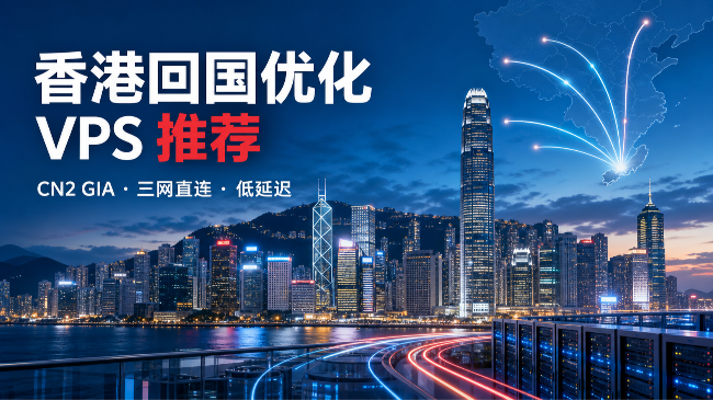 2026年香港回国优化VPS推荐：CN2 GIA、三网直连与低延迟方案怎么选
